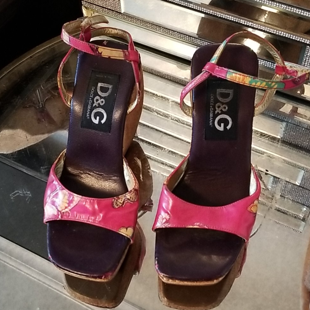 Dolce and Gabbana cork heels